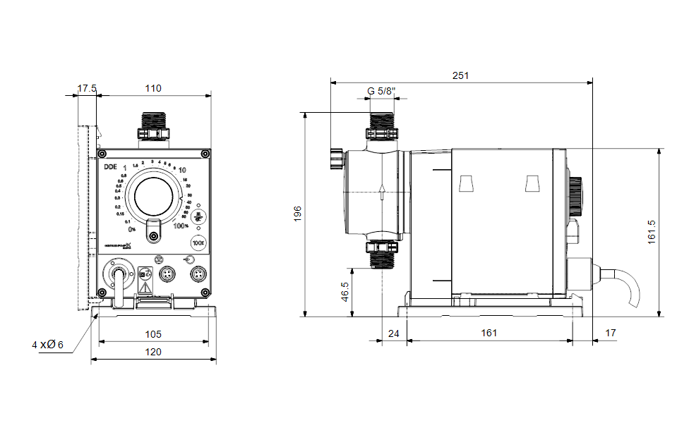 GRUNDFOS Digitale Dosierpumpe DDE 6-10 Art. 97720936