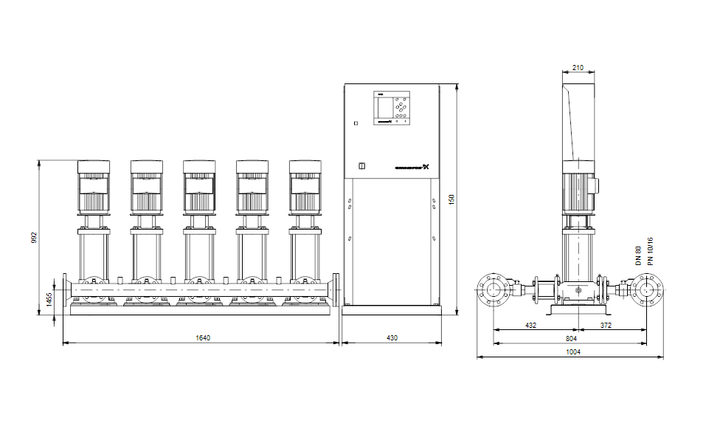 GRUNDFOS Druckerhöhungsanlage Hydro MPC-E 5 CRIE10-9 Art. 95008726
