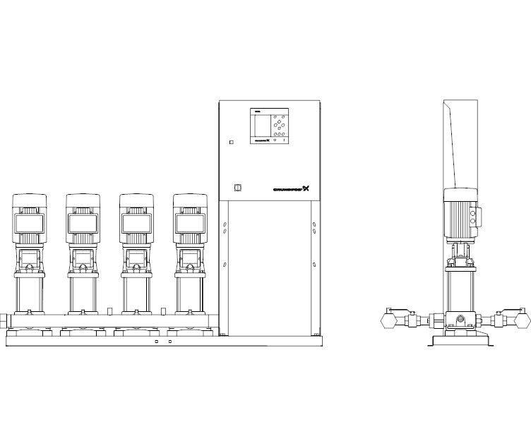 GRUNDFOS Druckerhöhungsanlage Hydro MPC-E 4 CRIE5-8 Art. 91044162