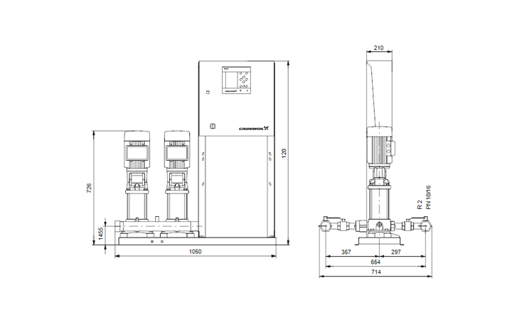 GRUNDFOS Druckerhöhungsanlage Hydro MPC-E 2 CRIE5-8 Art. 91044155