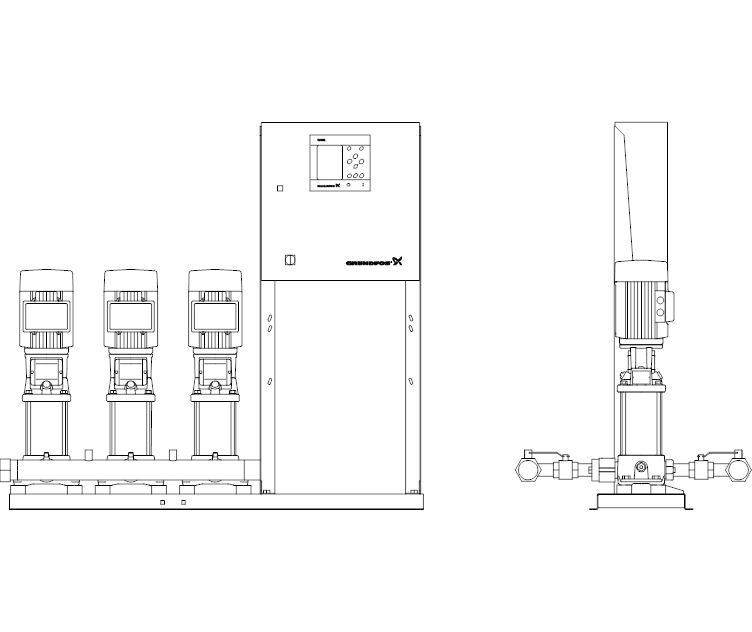 GRUNDFOS Druckerhöhungsanlage Hydro MPC-E 3 CRIE5-4 Art. 91044157