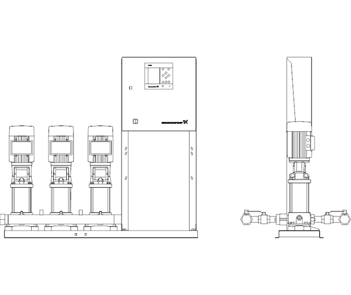 GRUNDFOS Druckerhöhungsanlage Hydro MPC-E 3 CRIE5-4 Art. 91044157
