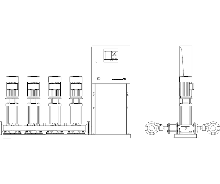 GRUNDFOS Druckerhöhungsanlage Hydro MPC-E 4 CRIE10-9 Art. 91044174