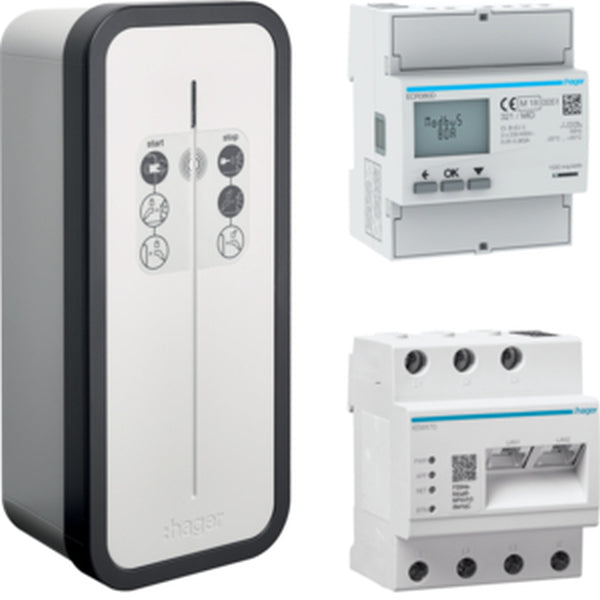 Hager Solar-Kit witty mit Controller flow und Netzzähler – Hager