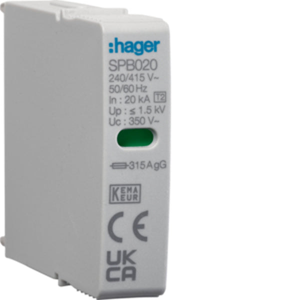 Hager Steckmodul 1P T2 L-N SPB420 – Hager