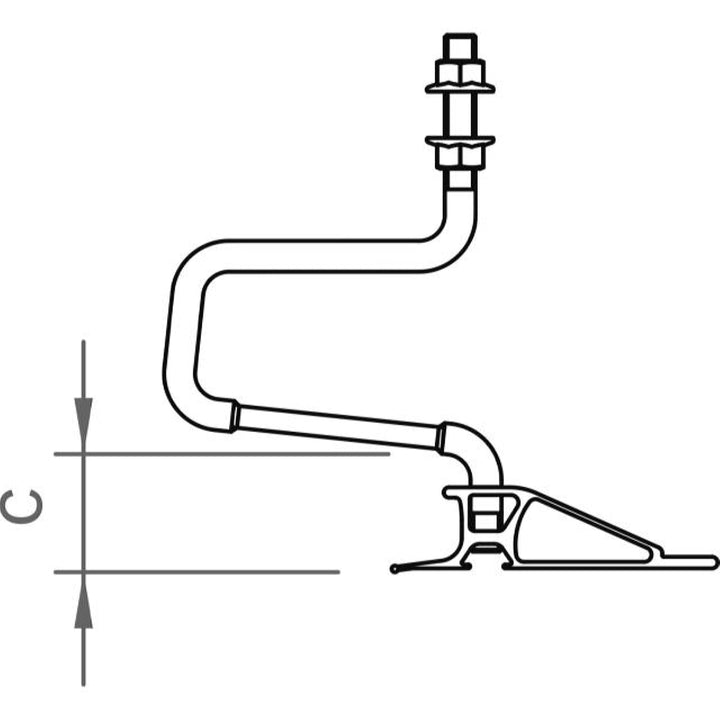 Novotegra top-fix Doppel-Dachhaken-Set ZD 30 M12 lang