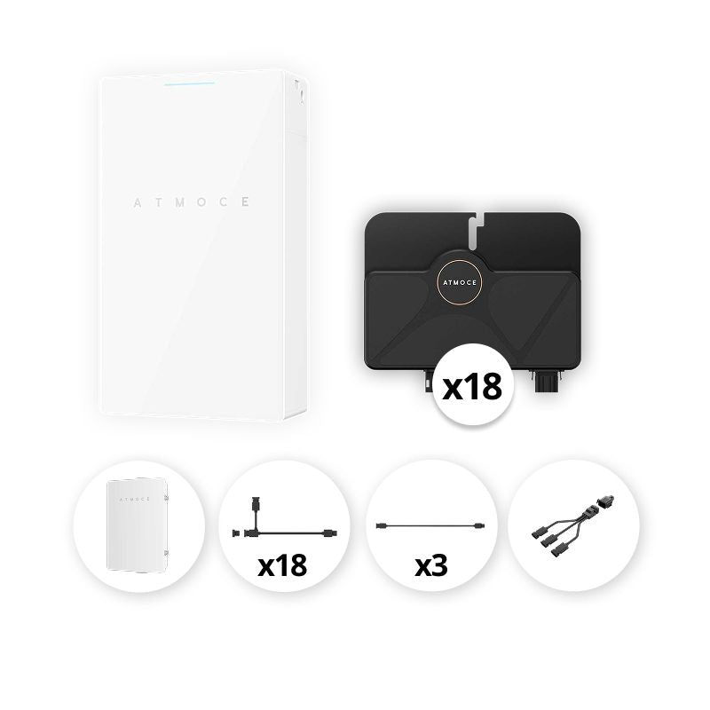ATMOCE – Pack Triphasé micro-onduleurs 9 kVA + 1 Batterie - 7 kWh