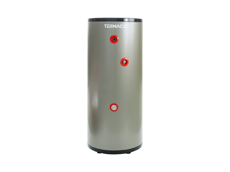 Termaco Warmwasserspeicher-Set SSWT-200-W1, Edelstahl, 200 l