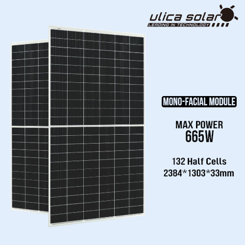 Ningbo Ulica Solar Co., Ltd. - Solarmodul - UL-655-670M-132HV Mono Half-Cut Module UL-655M-132HV - Art. 197770