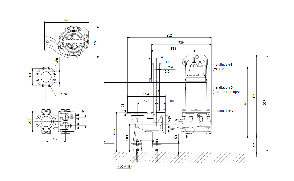 Grundfos Tauchmotorpumpe SV.80.80.120.2.50H.S.201.R.N.D.511 -Art.96811048