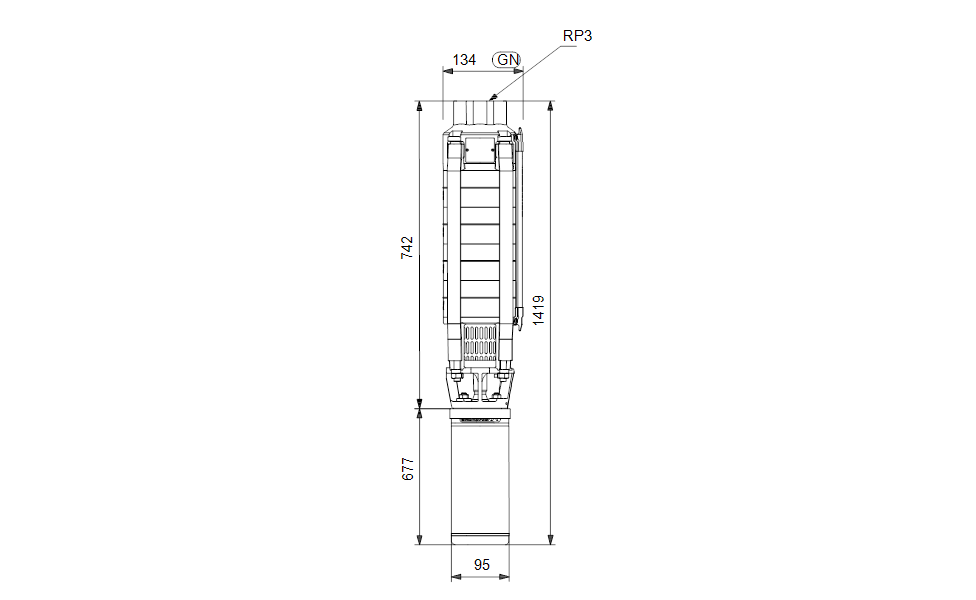 GRUNDFOS Unterwasserpumpe SP 30-5 Nr. 13A01005