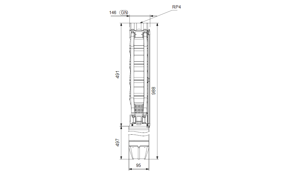 GRUNDFOS Unterwasserpumpe SP 60-2B Nr. 14A019C2