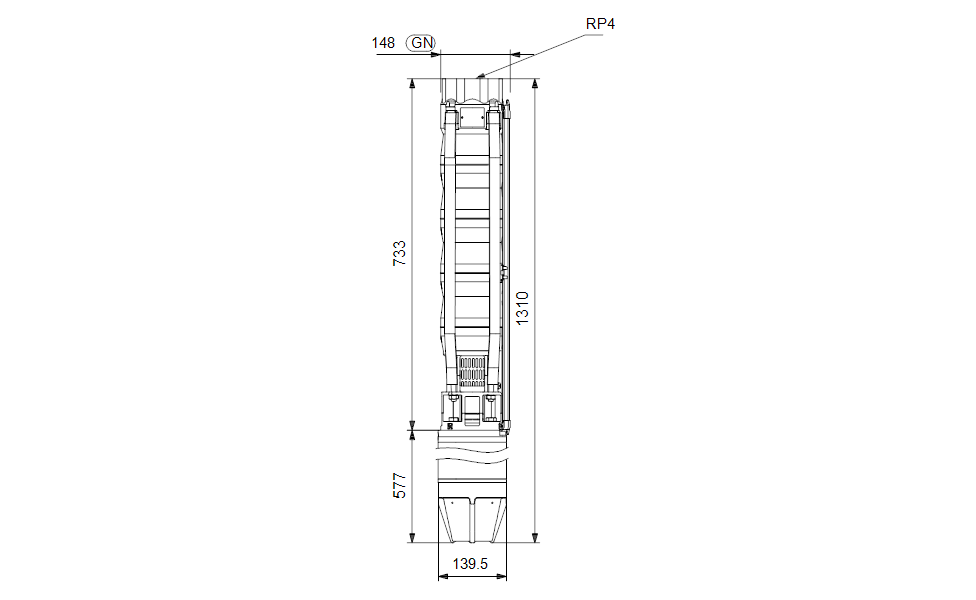 GRUNDFOS Unterwasserpumpe SP 60-4 Nr. 14AA1904
