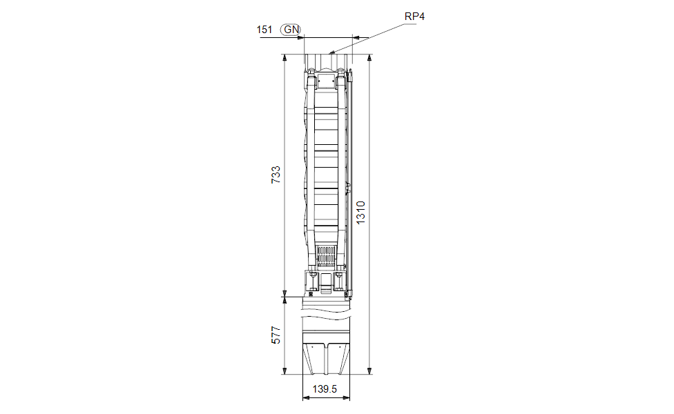 GRUNDFOS Unterwasserpumpe SP 60-4 Nr. 14AB6904