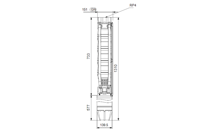 GRUNDFOS Unterwasserpumpe SP 60-4 Nr. 14AB6904