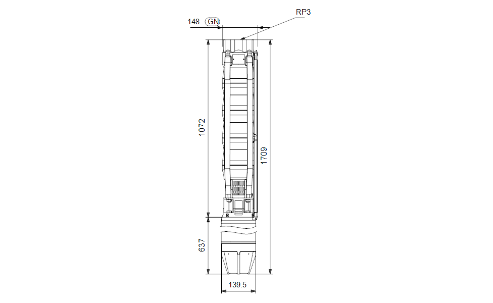 GRUNDFOS Unterwasserpumpe SP 46-7 Nr. 15A21907