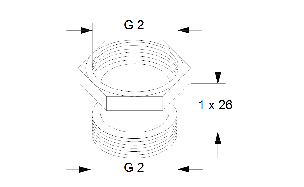 GRUNDFOS Adapter A10 2"x2" PN 10 Nr. 535049