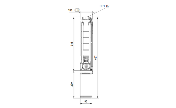 GRUNDFOS Unterwasserpumpe SP 7-3 Nr. 98699149