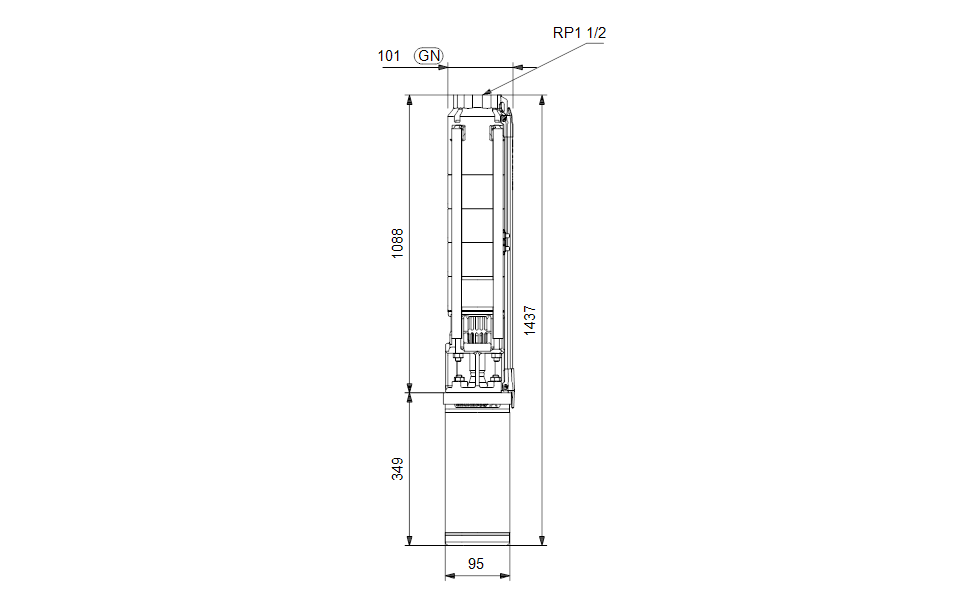 GRUNDFOS Unterwasserpumpe SP 7-17 Nr. 98699181