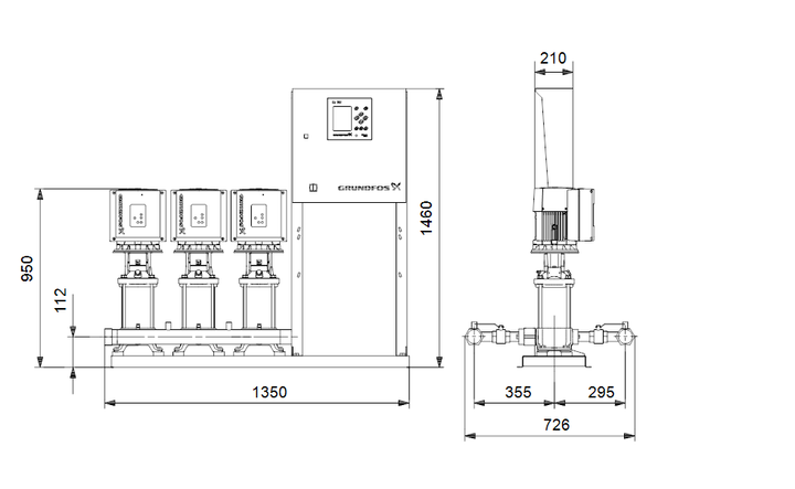 GRUNDFOS Druckerhöhungsanlagen HYDRO MPC-E 3 CRIE5-12 - Art. 99170114