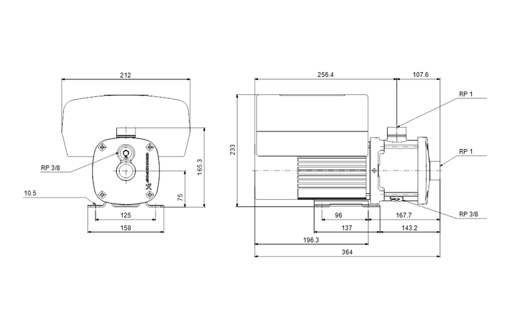 GRUNDFOS Blockpumpe CME 3-5 A-R-I-V-AQQV U-A-D-N - Art. 98394994