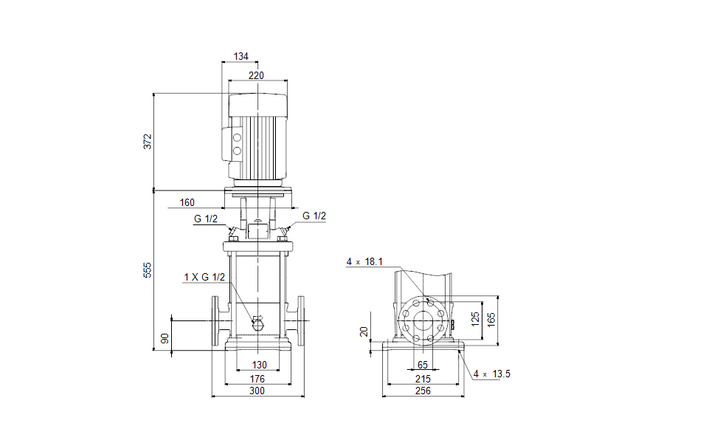 GRUNDFOS Kreiselpumpe CR 15-5 A-F-A-E-HQQE - Art. 96501896