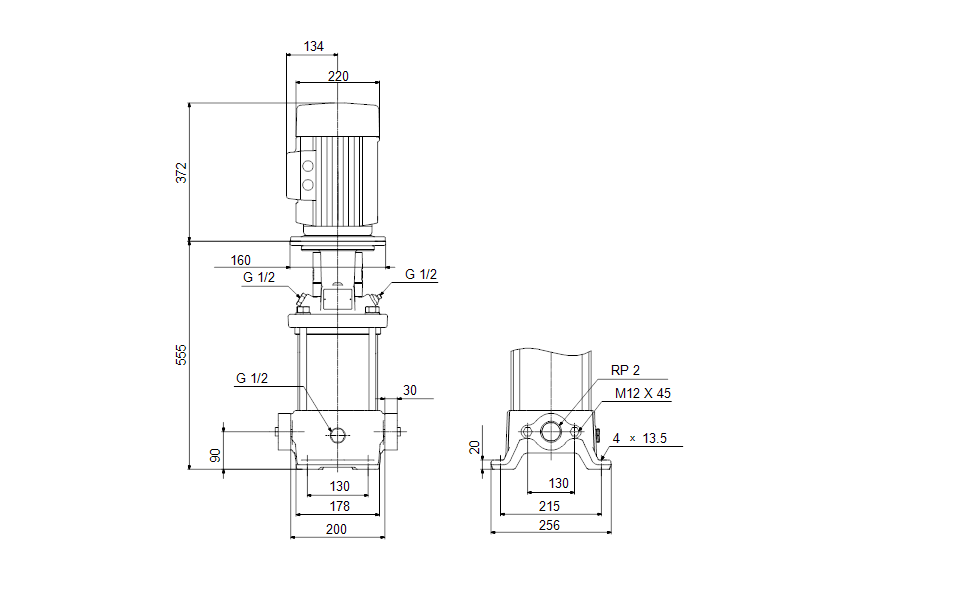 GRUNDFOS Kreiselpumpe CR 15-5 A-A-A-E-HQQE - Art. 96501908