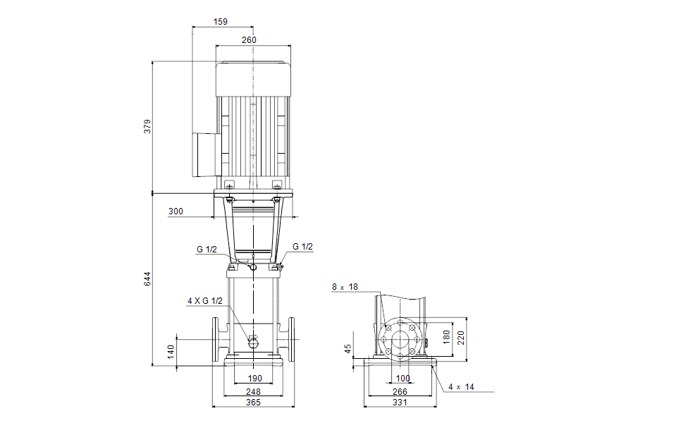 GRUNDFOS Kreiselpumpe CR 64-2-2 A-F-A-E-HQQE - Art. 96123528