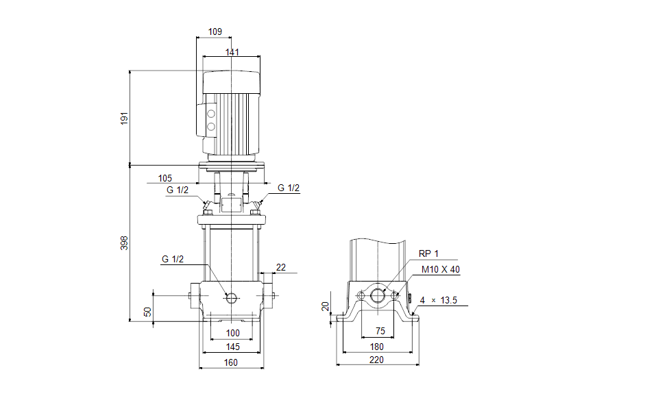 GRUNDFOS Kreiselpumpe CR 1S-11 A-A-A-E-HQQE - Art. 96515561
