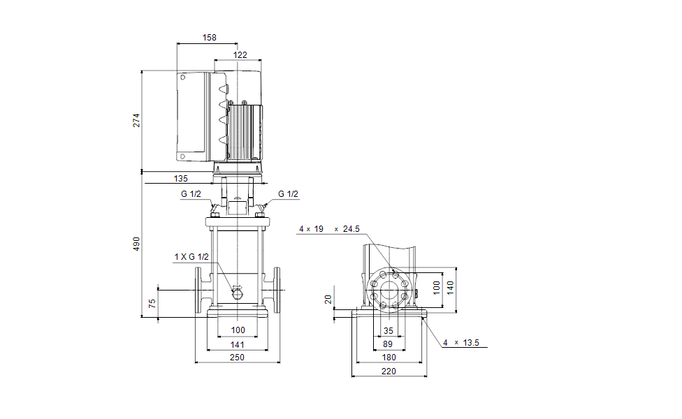 GRUNDFOS Kreiselpumpe  CRE 5-12 A-FGJ-A-E-HQQE - Art. 99072192
