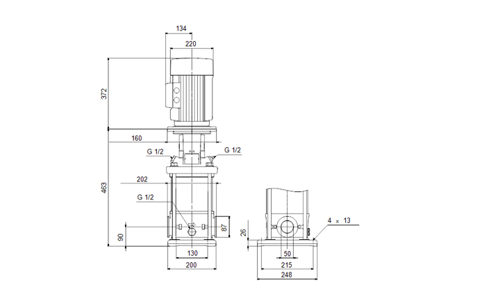 GRUNDFOS Kreiselpumpe CRN 20-3 A-CA-A-E-HQQE - Art. 96500581