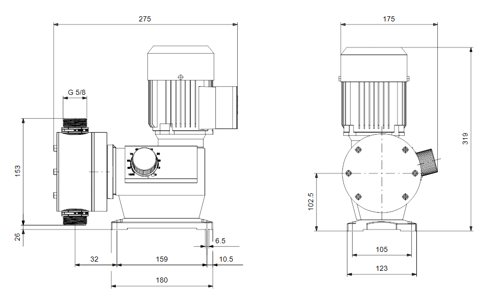 GRUNDFOS Mechanische Dosierpumpe DMX 14-10 B-SS/V/SS-X-E1AAXEMNG - Art. 99592004