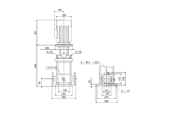 GRUNDFOS Kreiselpumpe CRI 10-16 A-FGJ-A-E-HQQE - Art. 96501245