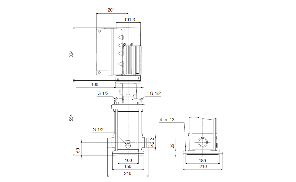 GRUNDFOS Kreiselpumpe CRNE 5-12 A-P-A-E-HQQE - Art. 99072230