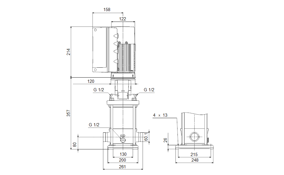 GRUNDFOS Kreiselpumpe CRNE 10-1 N-P-A-E-HQQE - Art. 98390331