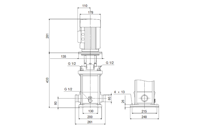 GRUNDFOS Kreiselpumpe CRI 10-4 A-P-A-E-HQQE - Art. 96501011