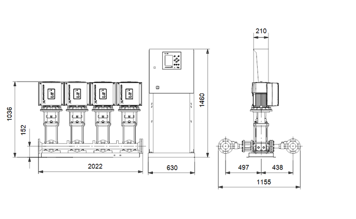 GRUNDFOS Druckerhöhungsanlagen HYDRO MPC-E 4 CRIE15-5 - Art. 99170070