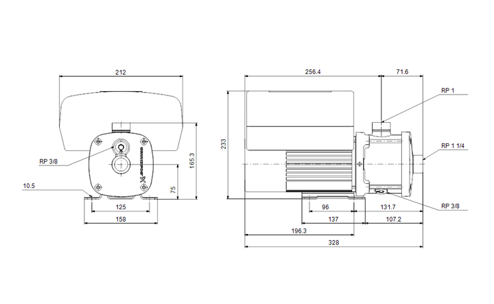 GRUNDFOS Blockpumpe CME 5-3 A-R-G-V-AQQV U-A-D-N - Art. 98395008