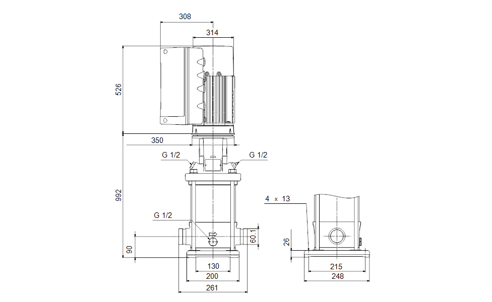 GRUNDFOS Kreiselpumpe CRNE 15-12 A-P-A-E-HQQE - Art. 96514547