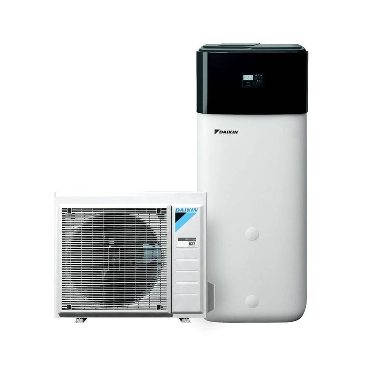 Daikin Wärmepumpe für Heizung, Kühlung und Warmwasserbereitung, Außengerät 6 kW Speicher 300 l mit zusätzlichem Heizgerät 3 kW ALTHERMA R ECH2O COMPACT SB.EHSX308D/06R1
