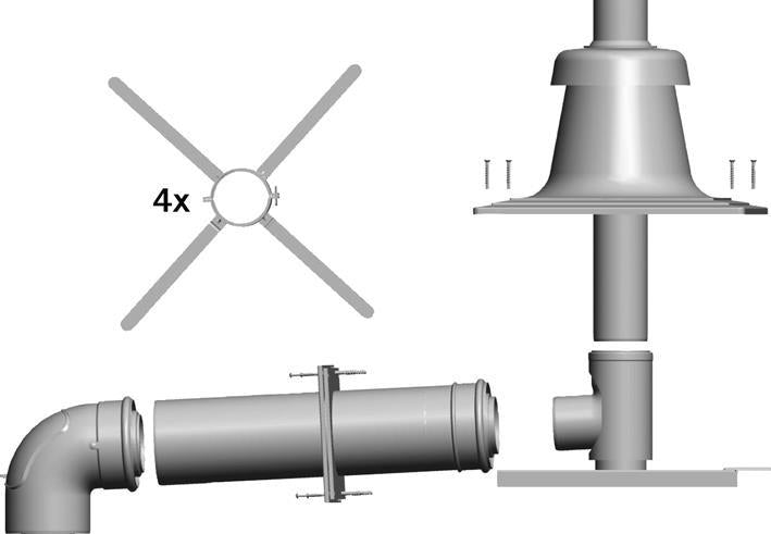 Wolf  Anschluss-Set DN60/100 - C93x DN60 im Schacht, Abdeckung PP -Art. 2651870