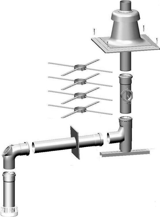 Wolf  Anschluss-Set DN110 - B23 DN110 im Schacht, Abdeckung PP -Art. 2651572