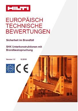 Hilti - Brandschutzsysteme Europäisch technische Bewertungen für SHK Unterkonstruktionen mit Brandbeanspruchung - Art. 