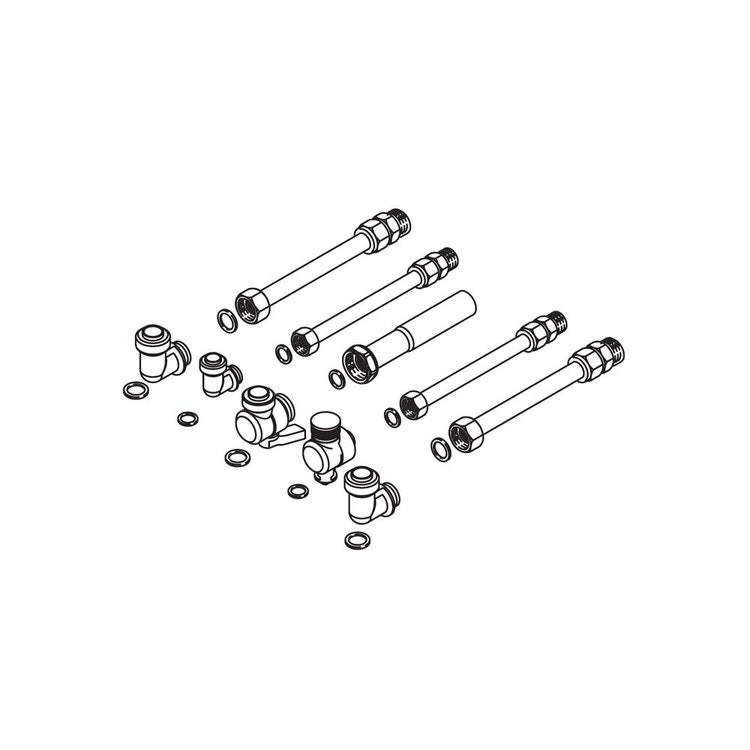 Bosch Acc. 1151 Komplettes Anschlussset mit Stücken und Gashahn 7719002999