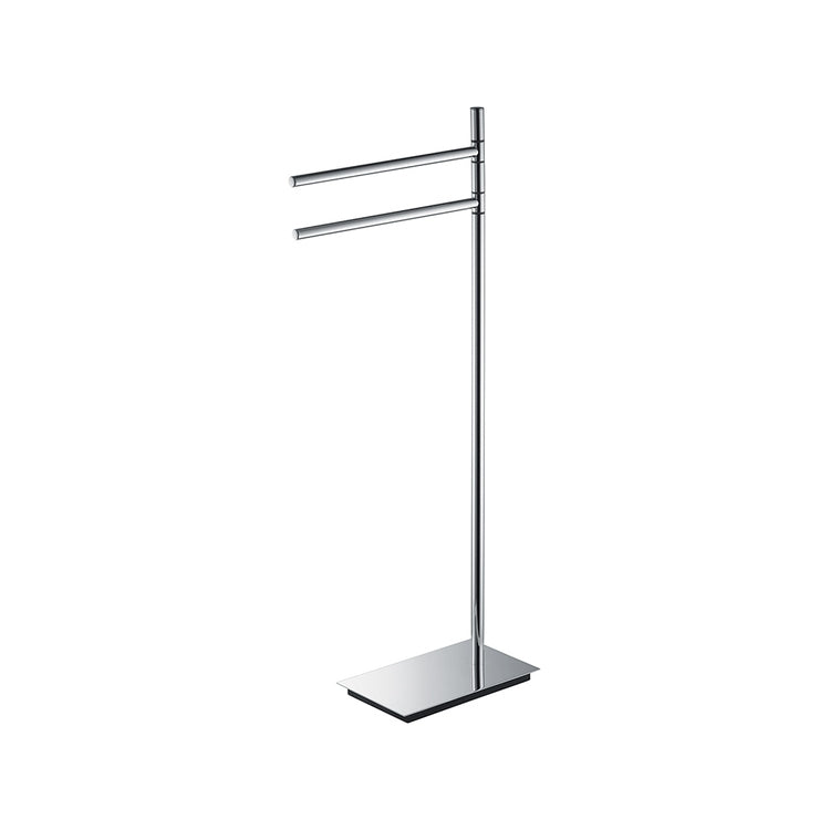 Colombo Design Stehleuchte mit zwei Handtuchhaltern, Weiß, matte Oberfläche SQUARE B99010BM