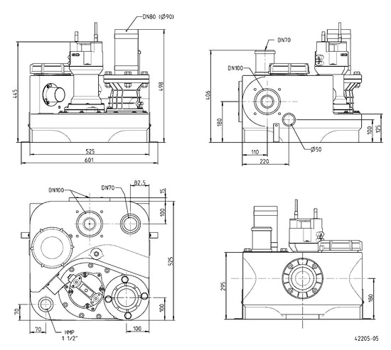 JUNG PUMPEN Fäkalienhebeanlage compli 300 E - Art. JP50076