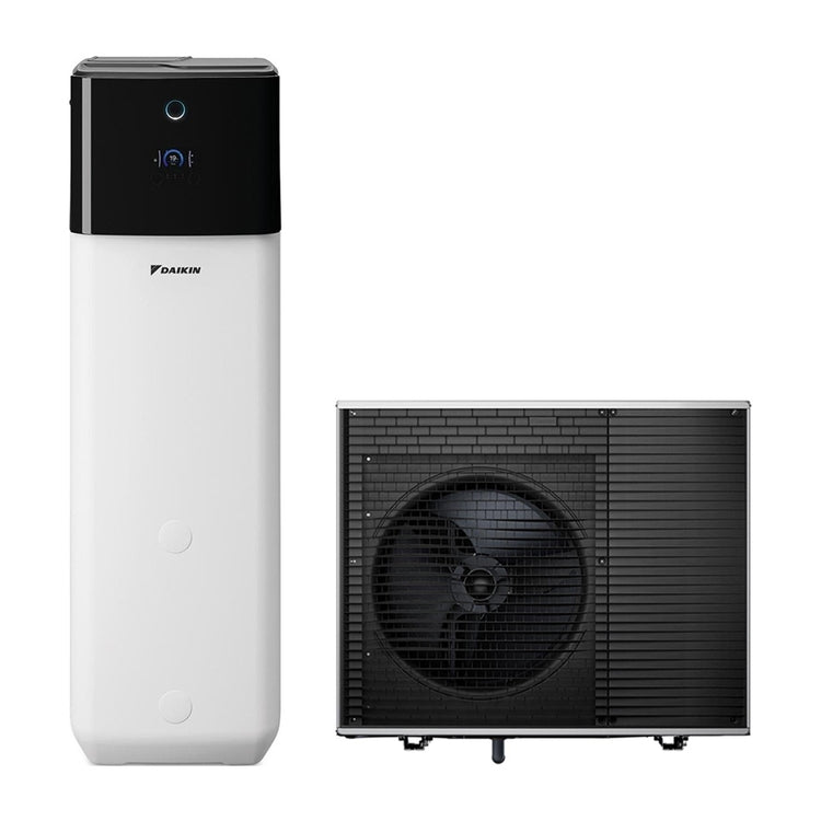 Daikin Einphasen-Wärmepumpe für Heizung, Kühlung und Warmwasserbereitung, Außengerät 8 kW Speicher 500 l ALTHERMA H ECH2O COMPACT BIVALENTE EPSK08AV3+EPSXB10P50A
