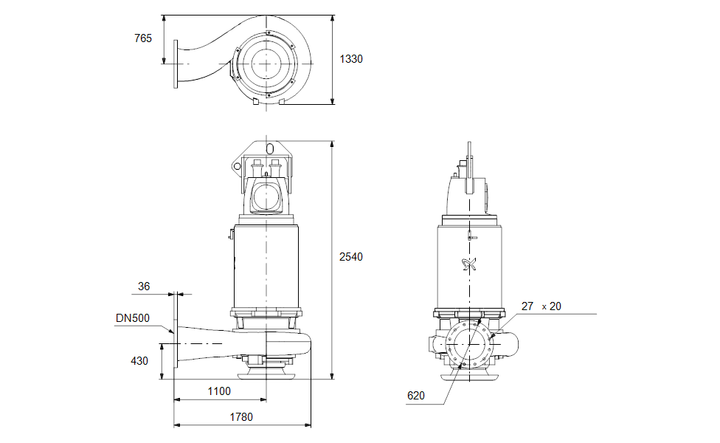 GRUNDFOS Tauchmotorpumpe S3.135.500.1500.8.72L.S.517.G.N.D.61G Art.97686011