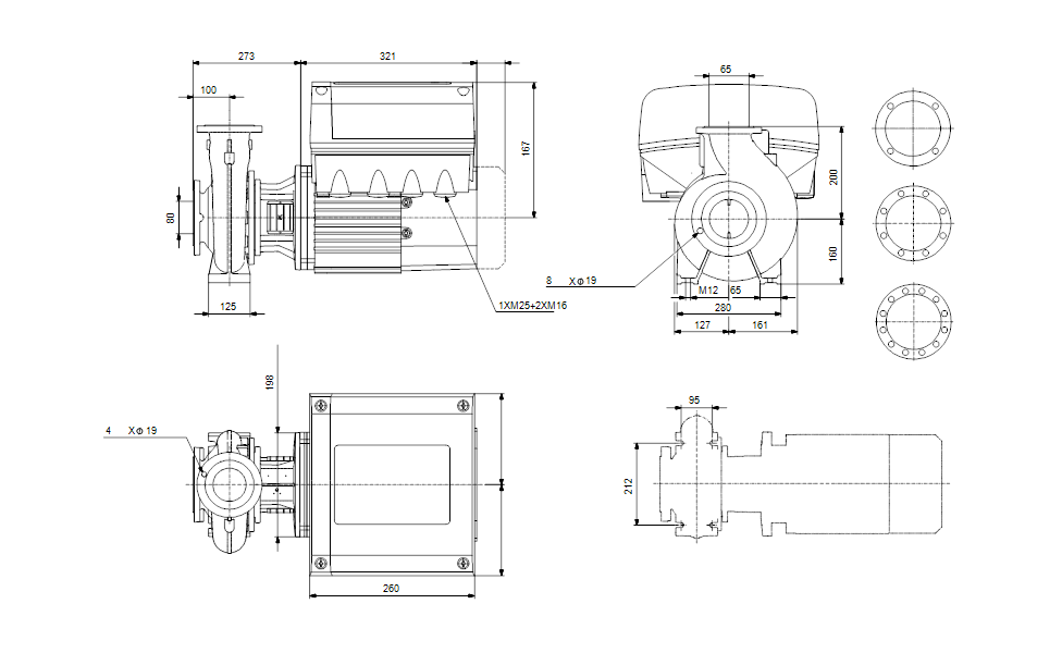 GRUNDFOS Einstufige Blockpumpe NBE 65-160/135 Art. 95114912