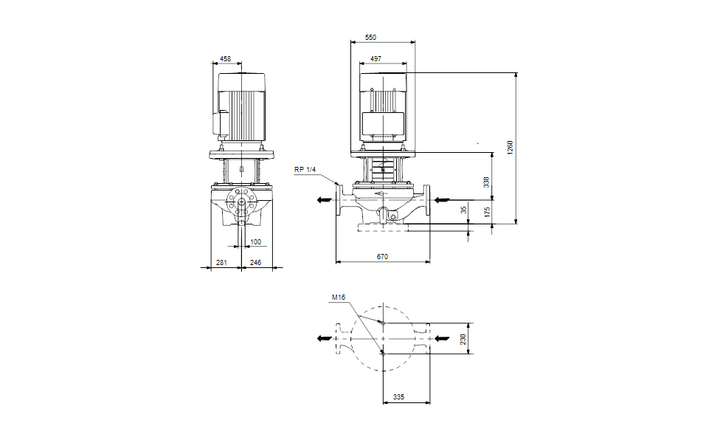 GRUNDFOS Einstufige Inlinepumpe TP 100-650/2 A3-F-O-DAQF-UW1 Art. 99088545